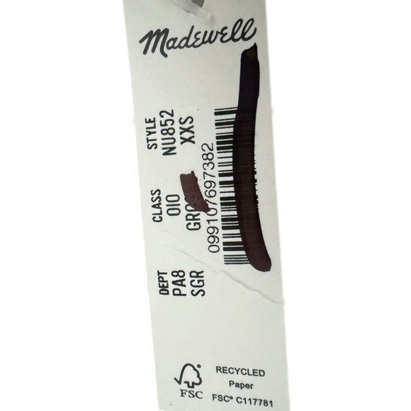 MADEWELL Sleeveless Crewneck Bubble Tank Top Sz XXS (Fits XS) Green Pleated New - Picture 13 of 13